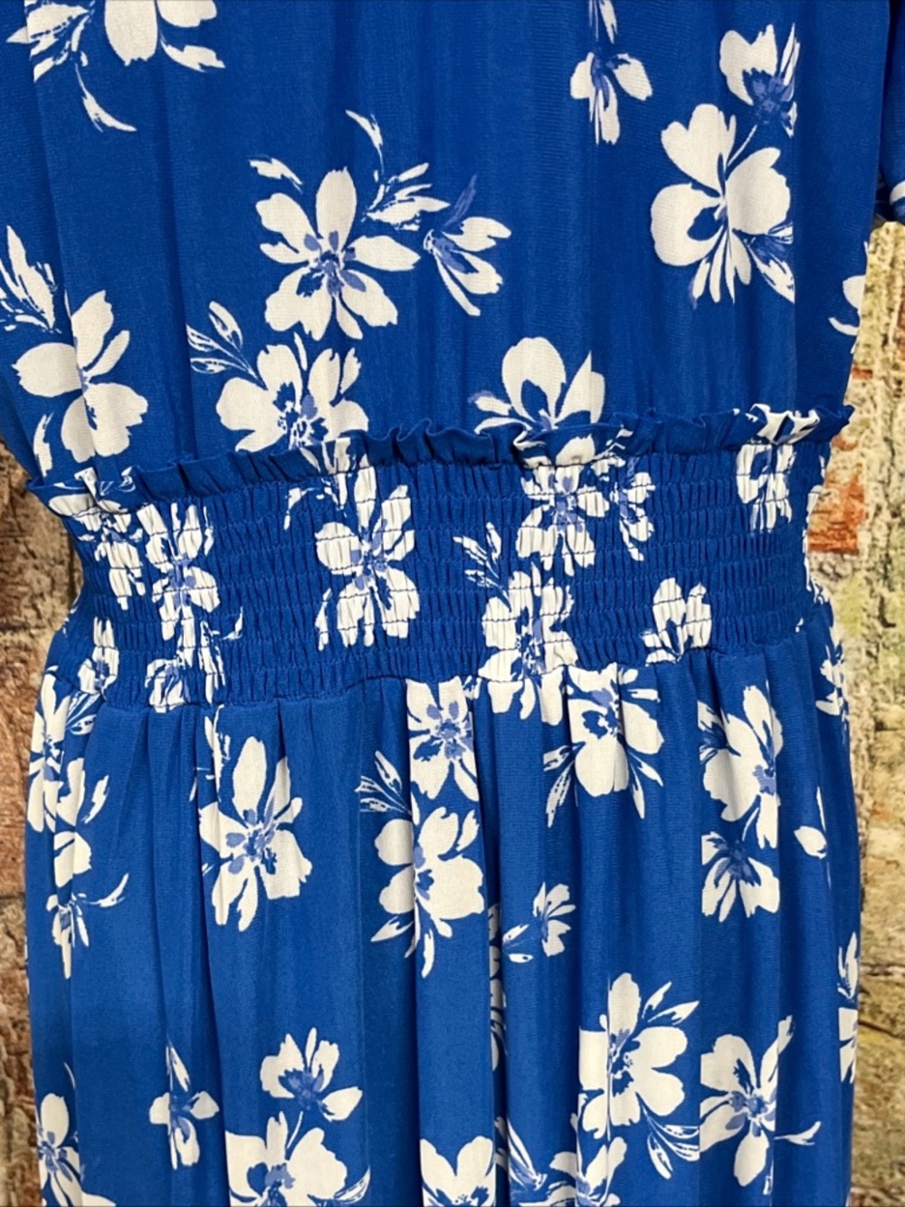Siren Lily Blue White Floral Maxi Dress Size PXL - Picture 9 of 12